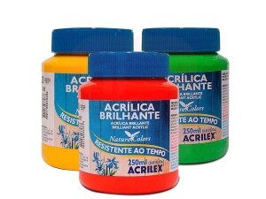 Tinta Acrilica Brilhante 250ml - Cores